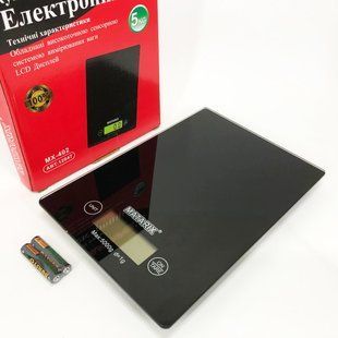 Ваги кухонні MATARIX MX-402 5 кг з дисплеєм, Компактні кухонні ваги для їжі. Колір: чорний 00020178 фото