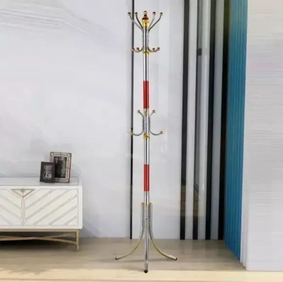 Металлическая напольная стойка-вешалка для одежды Coat Rack тренога 16 крючков 00014062 фото