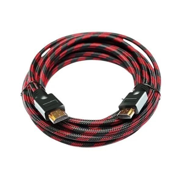 Кабель HDMI-HDMI Donli оплетка, фериты, усиленный 5 м (4866lmn/yop) 00023792 фото