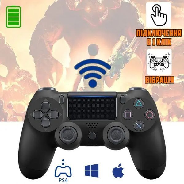 Джойстик плейстейшен DualShock 4 PS4 Wireless Controller геймпад Black 00017517 фото