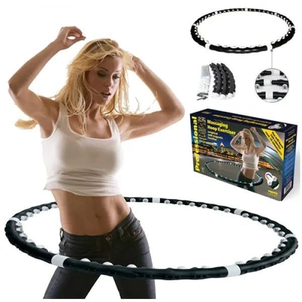 Массажный спортивный обруч hula hoop professional для похудения 00015640 фото