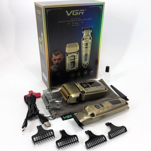 Машинка для стрижки та гоління VGR V-641, Бездротова електробритва, Машинка для стрижки голови 00015149 фото