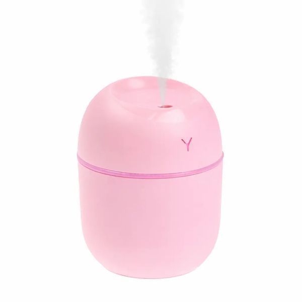 Рожевий ультразвуковий міні зволожувач повітря USB Humidifier з підсвічуванням 00018609 фото
