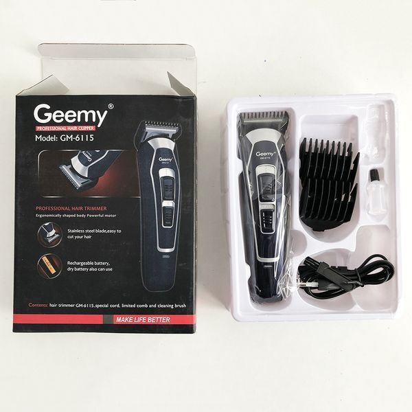 Машинка для стрижки GEMEI GM-6115, машинка для стрижки волос беспроводная. Цвет: синий 00015491 фото