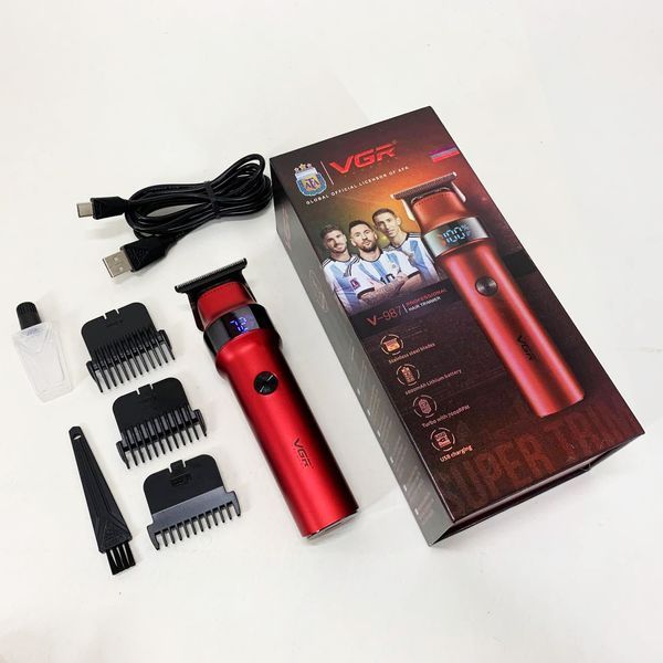 Машинка для стрижки волос VGR V-987 RED, Бритва триммер для мужчин 00015239 фото