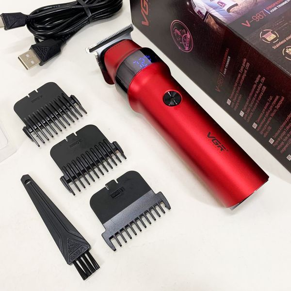 Машинка для стрижки волос VGR V-987 RED, Бритва триммер для мужчин 00015239 фото