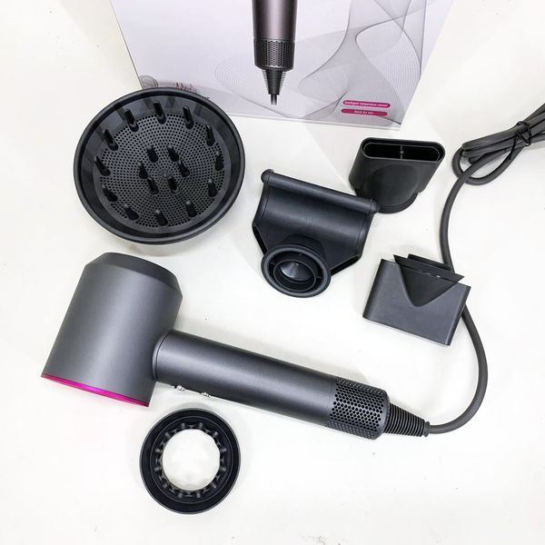 Фен Super Hair Dryer с 5 насадками для быстрой сушки и укладки волос 00014975 фото