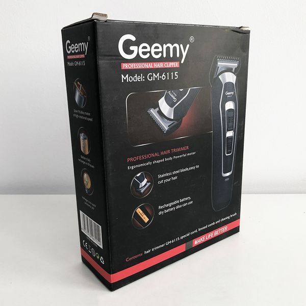 Машинка для стрижки GEMEI GM-6115, машинка для стрижки волос беспроводная. Цвет: синий 00015491 фото