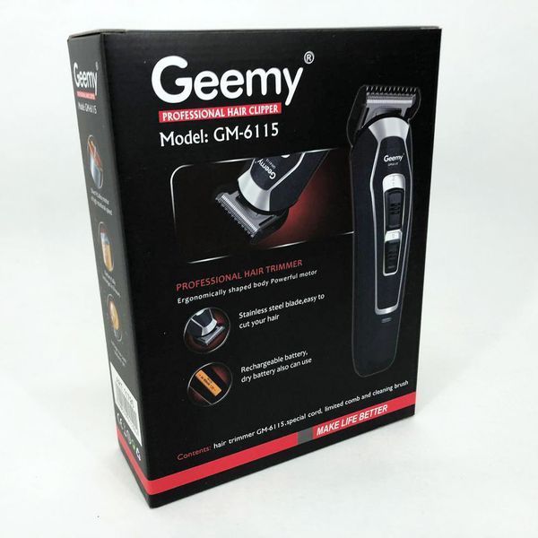 Машинка для стрижки GEMEI GM-6115, машинка для стрижки волос беспроводная. Цвет: синий 00015491 фото