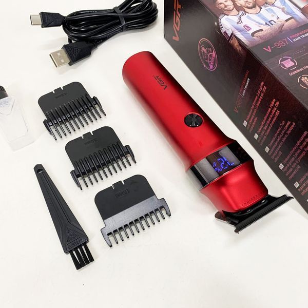 Машинка для стрижки волос VGR V-987 RED, Бритва триммер для мужчин 00015239 фото