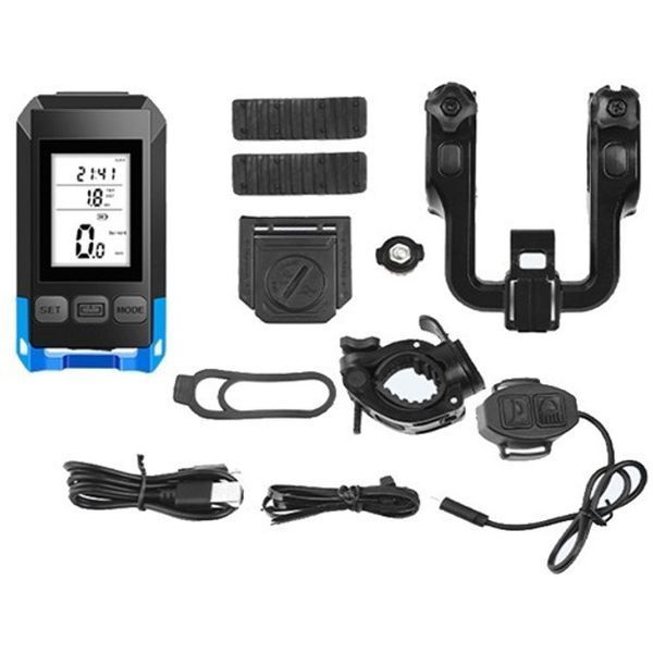 Велофара с компьютером и сигналом MT-088-T6, 450Lum, 18650 (2200mAh), кнопка, Освещение для велосипеда 00016737 фото