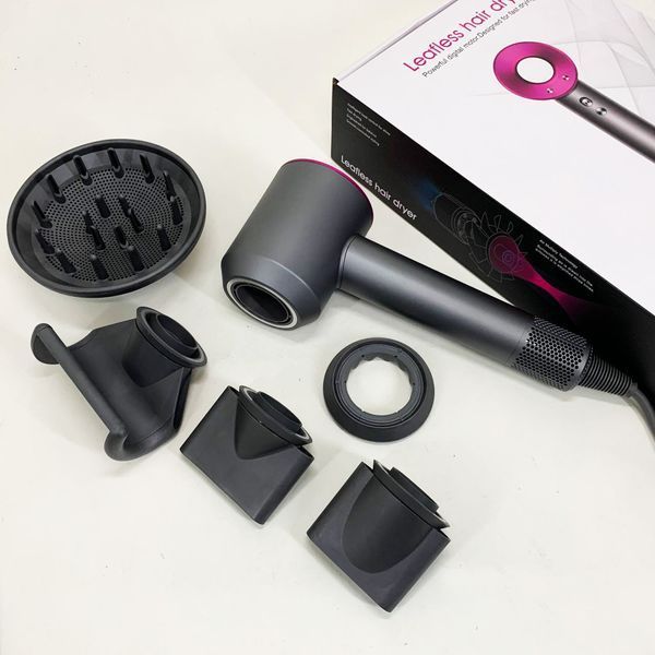 Фен Super Hair Dryer с 5 насадками для быстрой сушки и укладки волос 00014975 фото