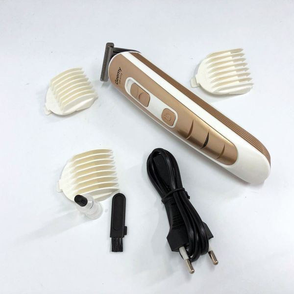 Машинка для стрижки волосся Gemei GM-6113 акумуляторна, чоловіча машинка для гоління. Колір: золотий 00014325 фото