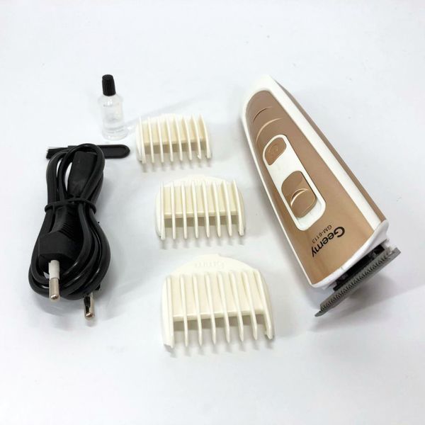 Машинка для стрижки волосся Gemei GM-6113 акумуляторна, чоловіча машинка для гоління. Колір: золотий 00014325 фото