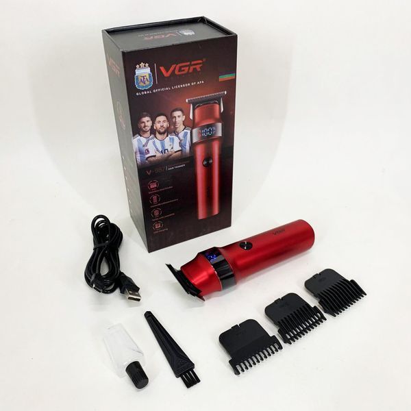 Машинка для стрижки волос VGR V-987 RED, Бритва триммер для мужчин 00015239 фото