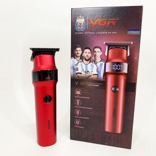 Машинка для стрижки волос VGR V-987 RED, Бритва триммер для мужчин 00015239 фото