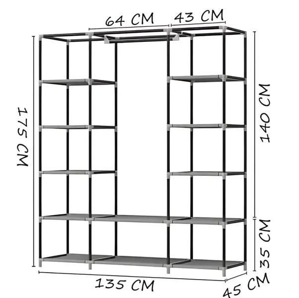 Тканевой шкаф HCX Storage Wardrobe 88130 00014243 фото