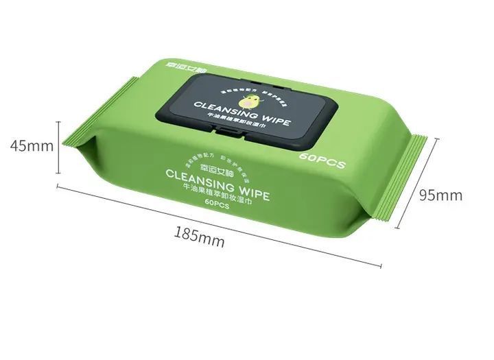Салфетки для снятия макияжа Disposable Makeup Remover Wipes с экстрактом авокадо 60 шт 00015012 фото