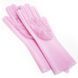 Силіконові рукавички Magic Silicone Gloves Pink для прибирання чистки миття посуду для будинку. Колір рожевий 00018715 фото 4