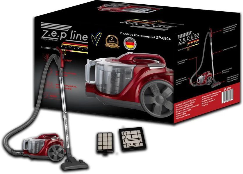 Пилосос контейнерний 4л Zepline ZP-6805 бузковий 00020856 фото