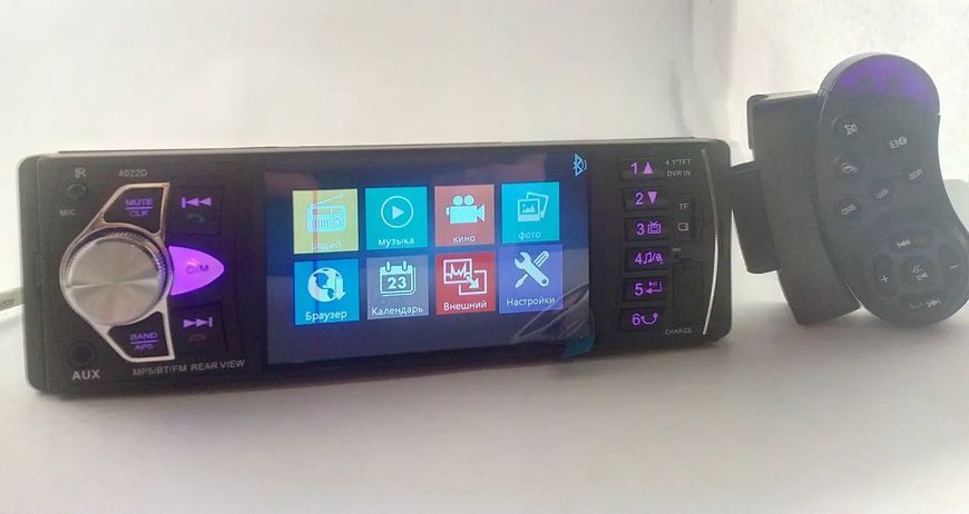 Автомобільна Bluetooth магнітола PI 4023 BT з пультом на кермо та великим екраном 00016851 фото