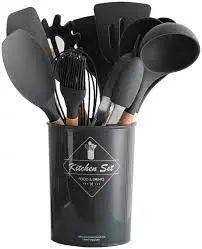 Набор кухонных принадлежностей силиконовый Kitchen Set RB-2239 красный (12 предметов) 00019303 фото