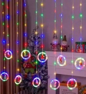 Xmas штора Кольца с фигурами 3m*70cm 110L M Мультицветная 00024727 фото