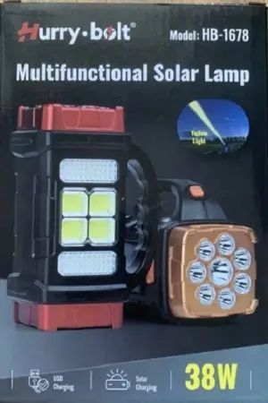 Powerbank LED-ліхтарик HB-1678 на сонячних батареях 00023613 фото