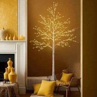 Светодиодное декоративное дерево 1.5м, 320 LED, теплый белый свет / LED дерево ночник 00024626 фото