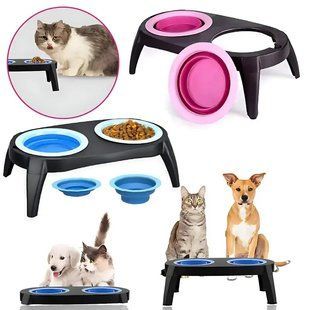 Миска Pet Bowl Set двойная на сложной подставке для собак и кошек 00021961 фото