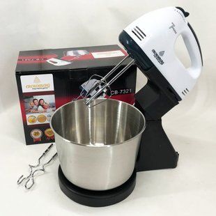 Міксер CROWNBERG CB-7321 з чашею/метал, міксери з чашею, міксер тістоміс для дому, кухонний стаціонарний 00020217 фото