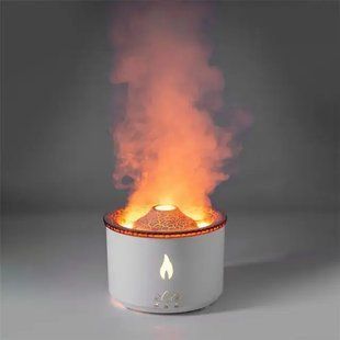 Ароматический диффузор Volcano Fire Flame, ароматерапия, увлажнитель воздуха, 2 цвета, пульт Jellyfish Mist Flame Volcano Home Appliance Life Store 00018610 фото