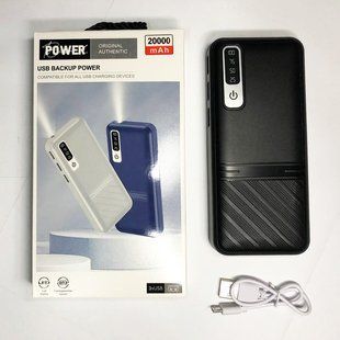 Мобільне заряджання Mobile Power Bank 20000 mAh. Колір: чорний 00017799 фото