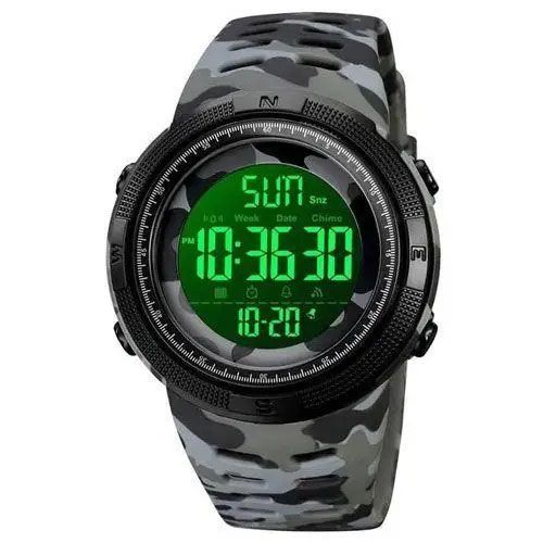 Часы наручные мужские SKMEI 2070CMGY GRAY CAMO, военные тактические часы. Цвет: серый камуфляж 00022066 фото