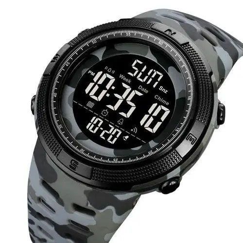 Часы наручные мужские SKMEI 2070CMGY GRAY CAMO, военные тактические часы. Цвет: серый камуфляж 00022066 фото