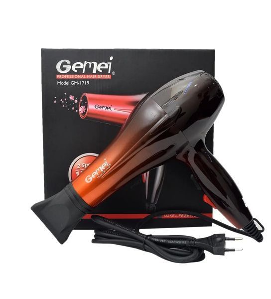 Фен для волос Hair Dryer Gemei GM-1719 00021537 фото