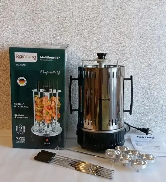 Электрошашлычница Domotec Bbq шашлычница Domotecg MS-7781 1000W 00021018 фото