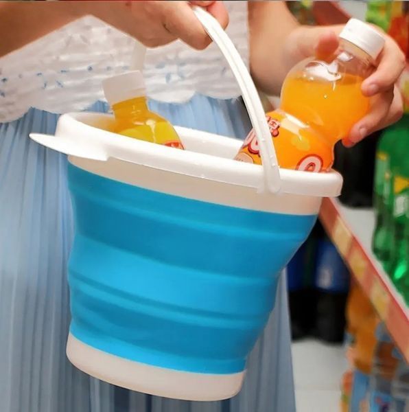 Складане силіконове відро 5л Collapsible Bucket 00014119 фото