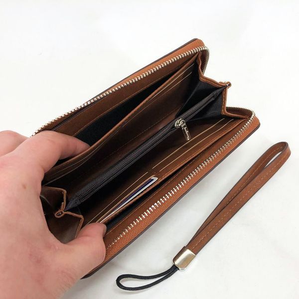 Кошелек кожаный мужской Baellerry leather brown, кошелек мужской для карточек. Цвет: коричневый 00018425 фото