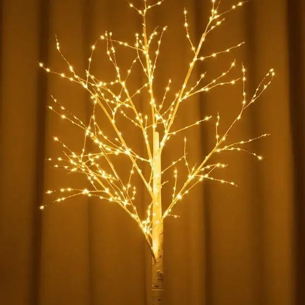 Светодиодное декоративное дерево 1.5м, 320 LED, теплый белый свет / LED дерево ночник 00024626 фото