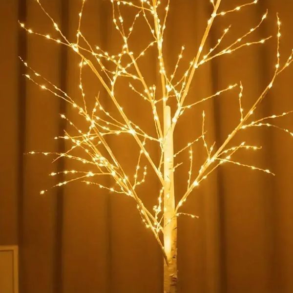 Светодиодное декоративное дерево 1.5м, 320 LED, теплый белый свет / LED дерево ночник 00024626 фото