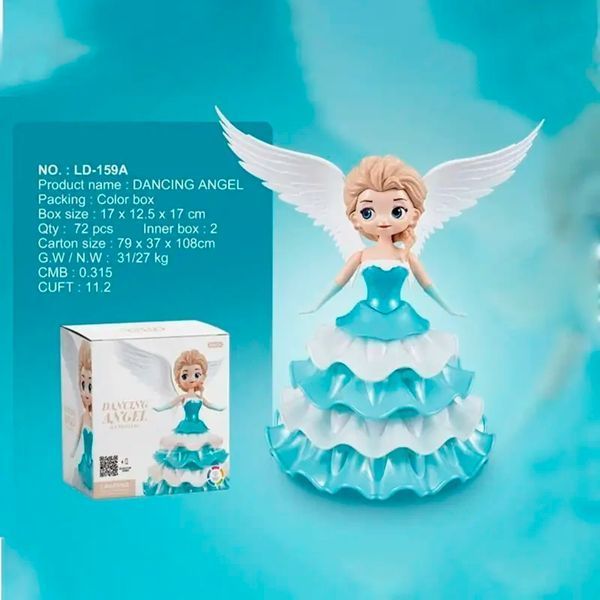 Танцююча лялька-нічник принцеса, що обертається Dancing Angel Ice Princess 00016394 фото