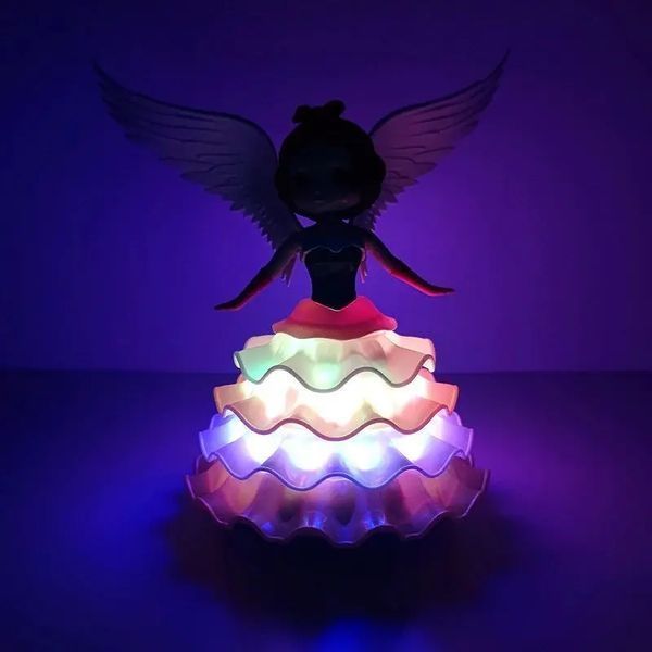 Танцююча лялька-нічник принцеса, що обертається Dancing Angel Ice Princess 00016394 фото