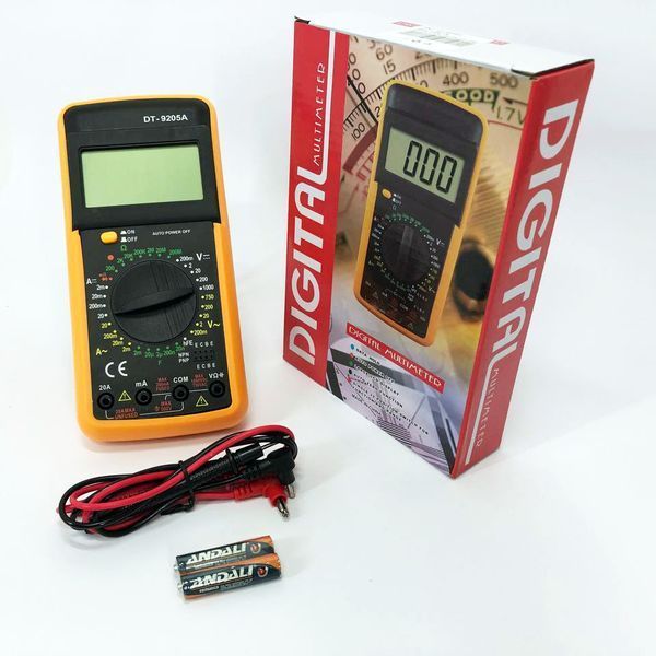 Мультиметр цифровой тестер Digital Multimeter DT9205A со звуком, для автомобиля, хороший мультиметр 00017262 фото