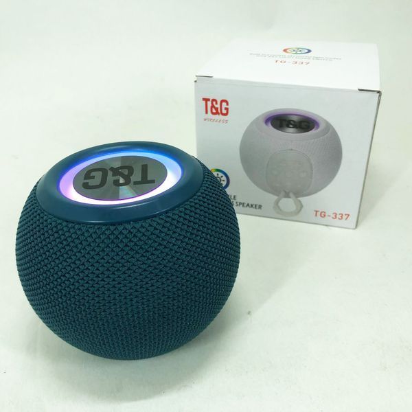 Беспроводная мощная колонка TG337 с Bluetooth, RGB-подсветкой и радио. Цвет: синий 00017734 фото