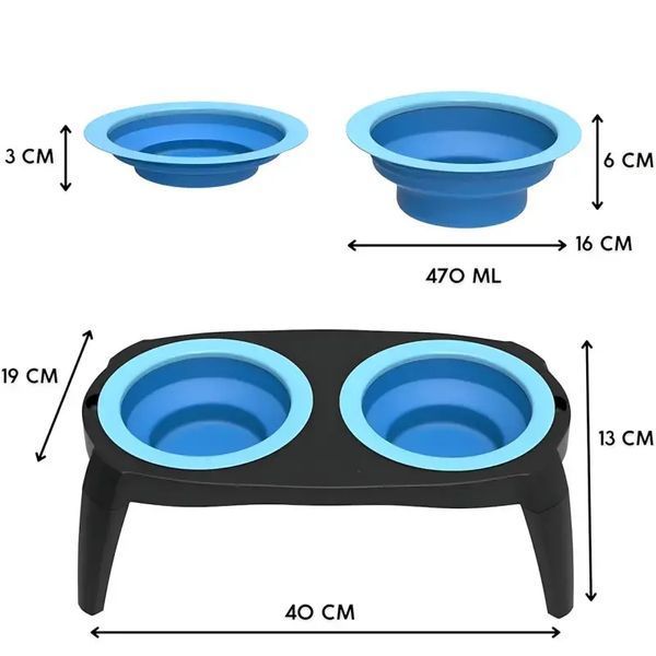 Миска Pet Bowl Set двойная на сложной подставке для собак и кошек 00021961 фото