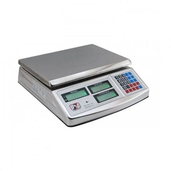 Весы торговые электронные со счетчиком цены на 50 кг. PM 5051 Promotec с аккумулятором 6 вт 00021643 фото