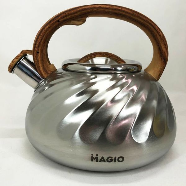 Чайник Magio MG-1194 3 л со свистком, чайник со свистком для индукционной плиты, чайник газовый 00020011 фото