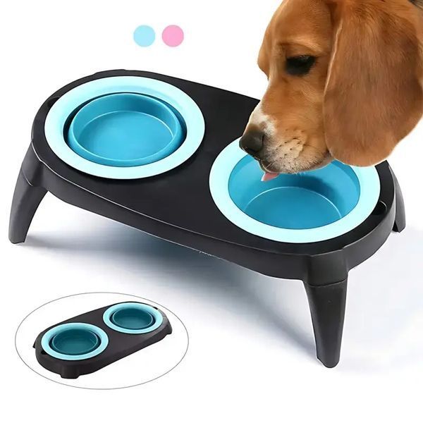Миска Pet Bowl Set двойная на сложной подставке для собак и кошек 00021961 фото