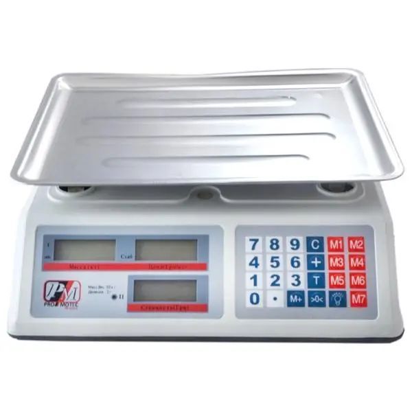 Весы торговые электронные со счетчиком цены на 50 кг. PM 5051 Promotec с аккумулятором 6 вт 00021643 фото